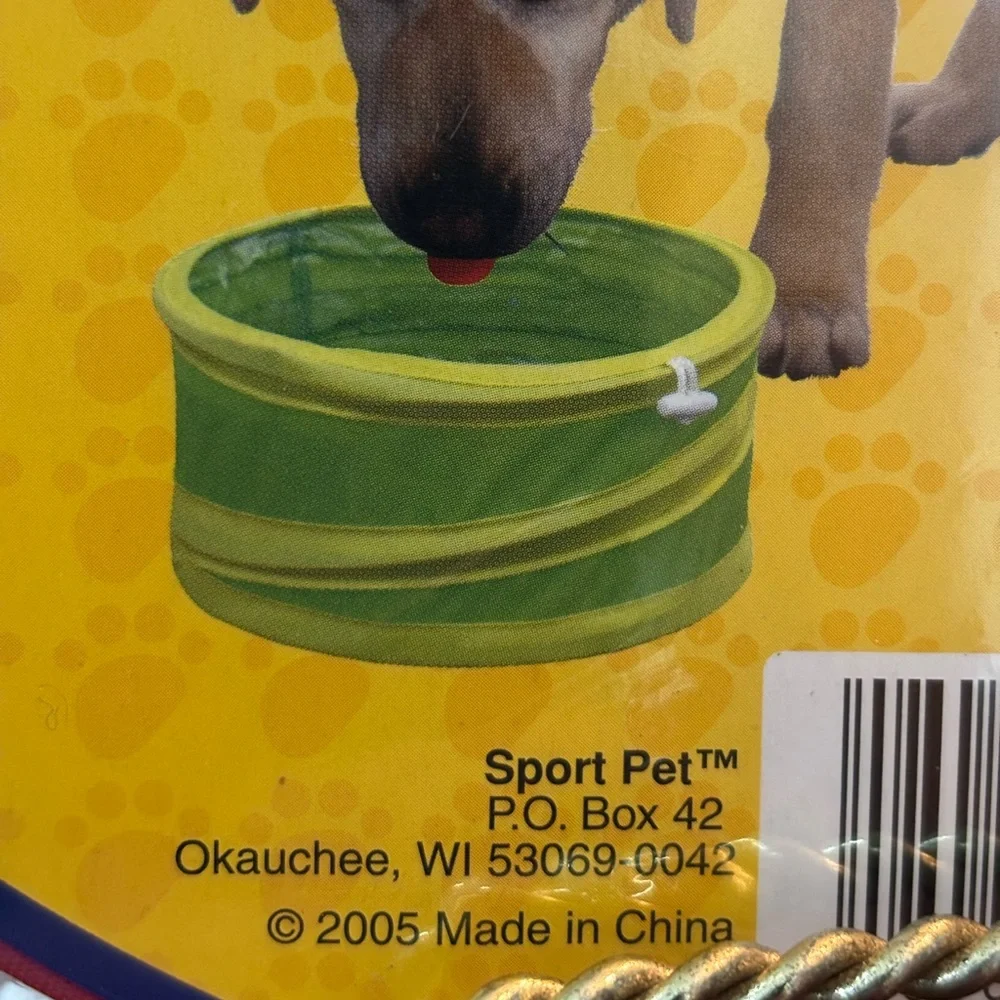 Sport Pet Deluxe Pop Open Dog Or Cat Bowl Travel Holds 3/4 Gal Water New NIP